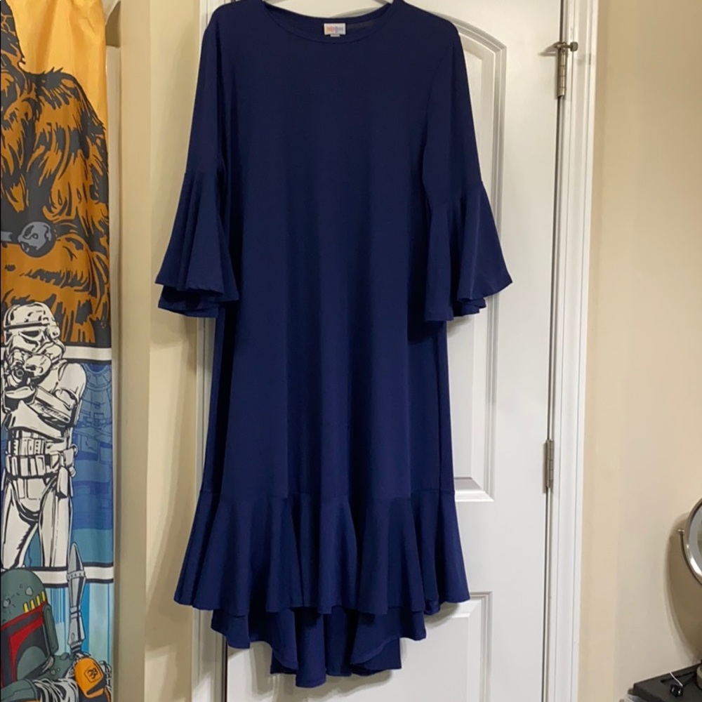 Navy blue lularoe maurine dress